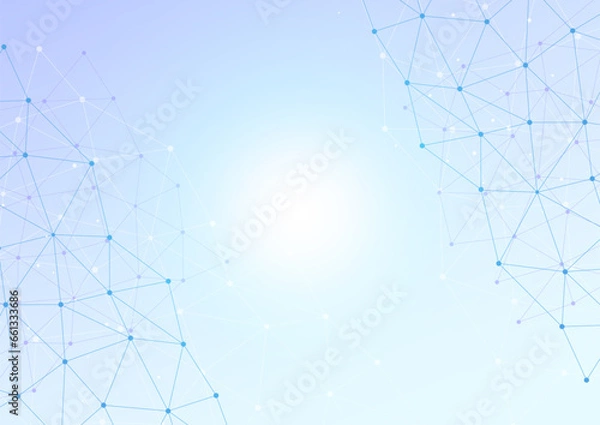 Obraz 繋がる青のネットワーク背景