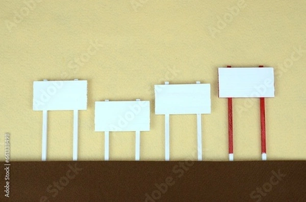 Fototapeta フェルト背景の書き込み看板