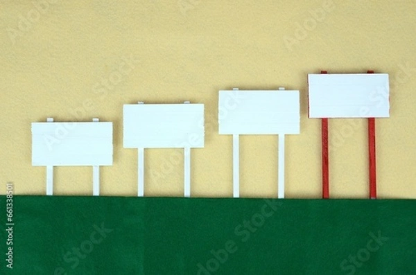 Fototapeta フェルト背景の書き込み看板