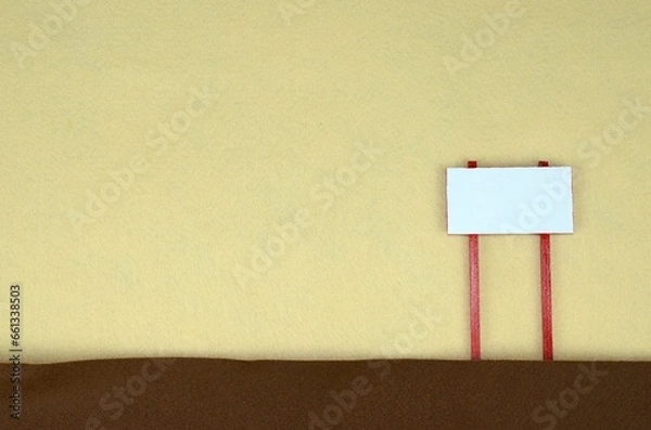 Fototapeta フェルト背景の書き込み看板
