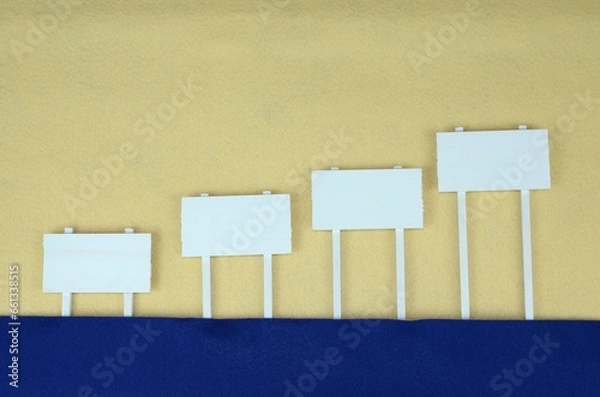 Fototapeta フェルト背景の書き込み看板