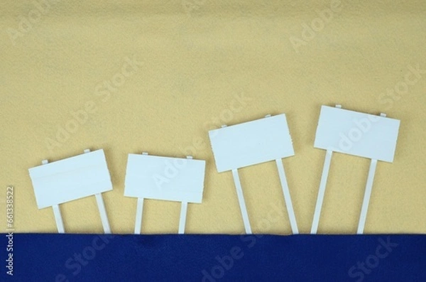 Fototapeta フェルト背景の書き込み看板