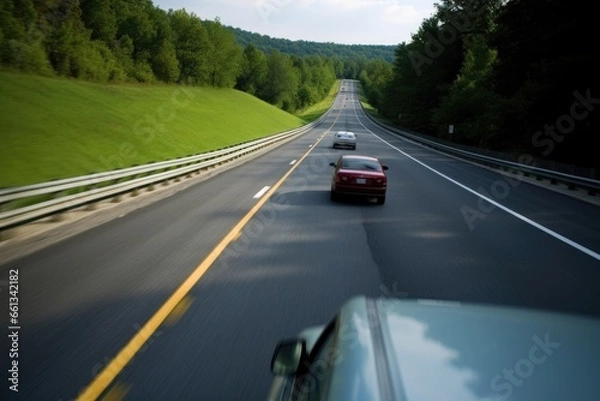 Fototapeta vehicle driving wrong-way in one-way road