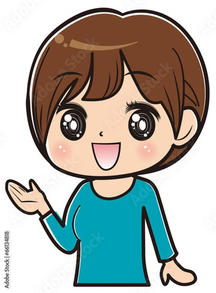 Fototapeta 紹介する女性