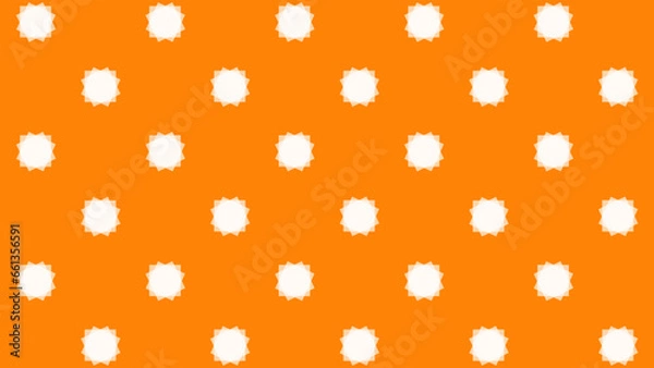 Obraz Orange seamless pattern with white figure