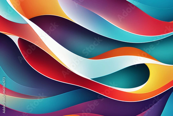 Fototapeta Abstract colorful wave background.