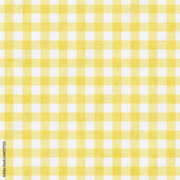 Obraz Pale Yellow Gingham Pattern Repeat Background