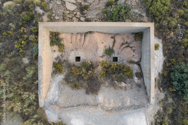 Obraz Old hopper of a mineral washing machine in a mine in the south of Spain