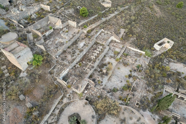 Obraz Ruins of an old mining factory in the south of Spain