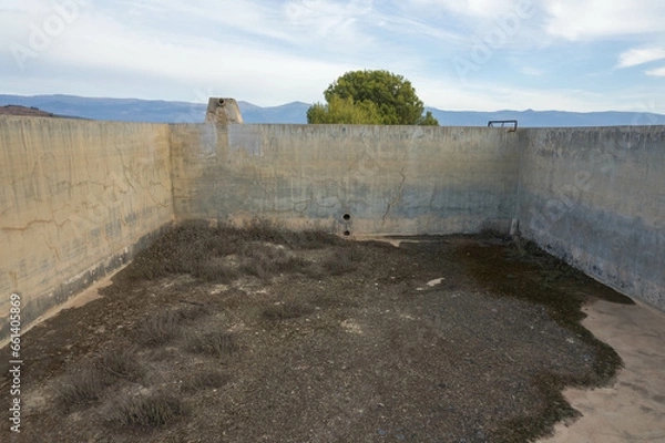 Obraz walls of an old water reservoir