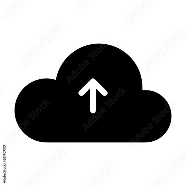 Obraz Cloud storage icon symbol vector image. Illustration of the database server hosting cloud system digital design image
