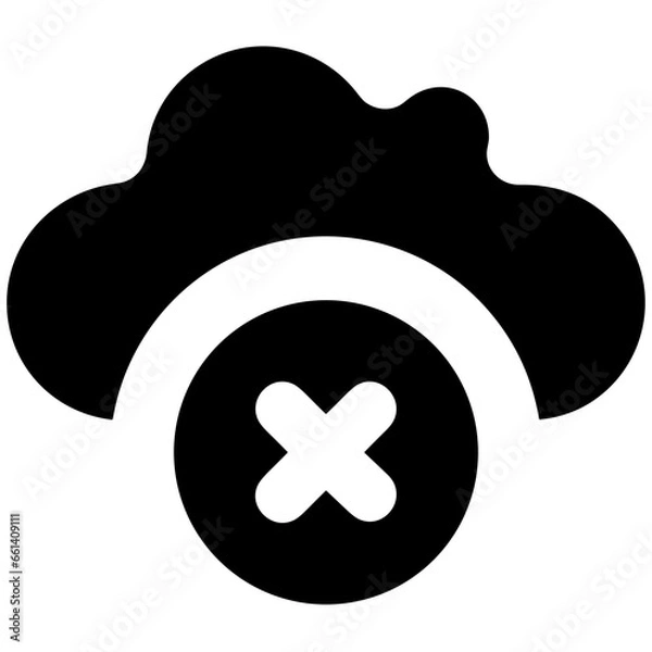 Obraz Cloud storage icon symbol vector image. Illustration of the database server hosting cloud system digital design image