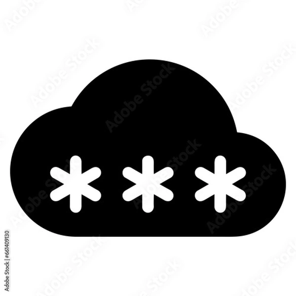 Obraz Cloud storage icon symbol vector image. Illustration of the database server hosting cloud system digital design image