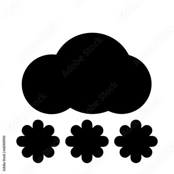 Obraz Cloud storage icon symbol vector image. Illustration of the database server hosting cloud system digital design image