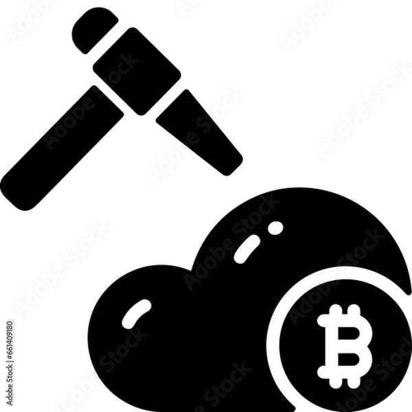 Obraz Cloud storage icon symbol vector image. Illustration of the database server hosting cloud system digital design image