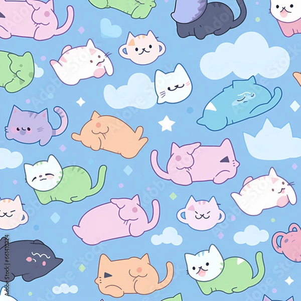 Obraz Cute Cat in the sky
