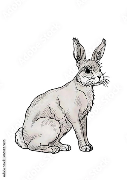 Fototapeta rabbit isolated on background