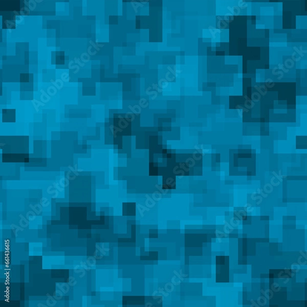 Fototapeta Digital camouflage seamless pattern military geometric camo background