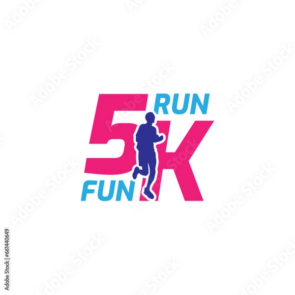 Fototapeta Logo Design for 5K fun run event
