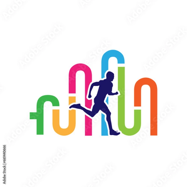 Fototapeta Logo Design for 5K fun run event