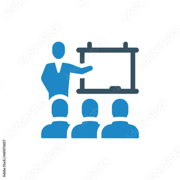 Obraz classroom, presentation icon vector illustration