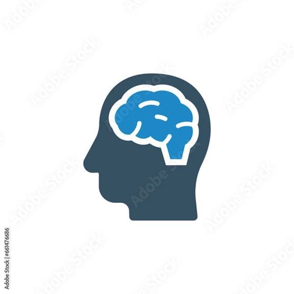 Obraz Brain, mind icon vector illustration