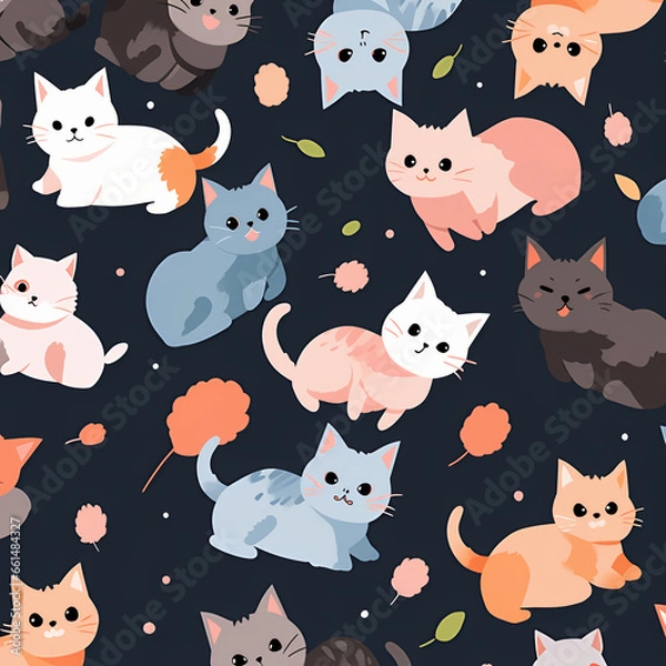 Obraz seamless pattern with cats