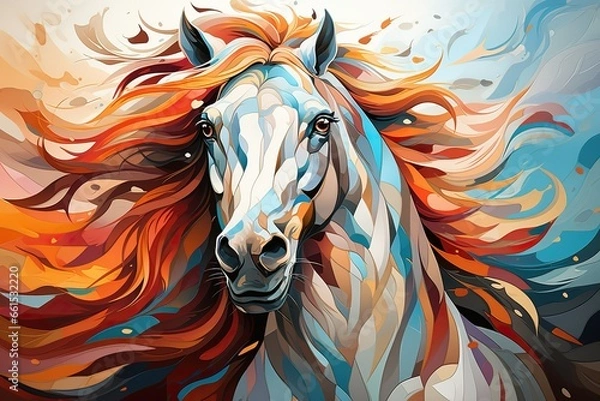 Fototapeta horse in the wind