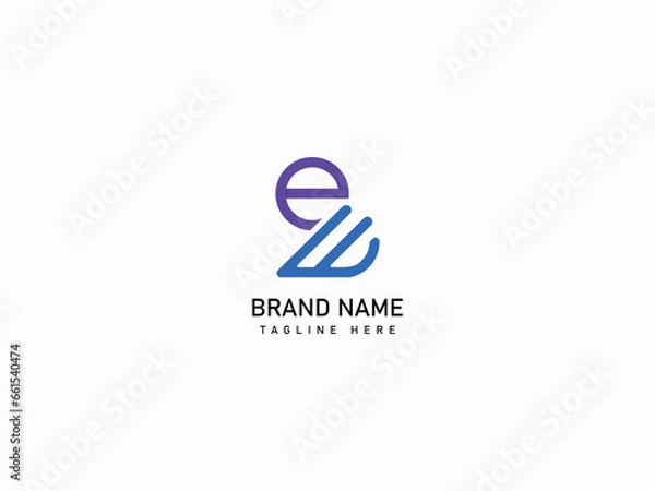 Obraz ew letter logo