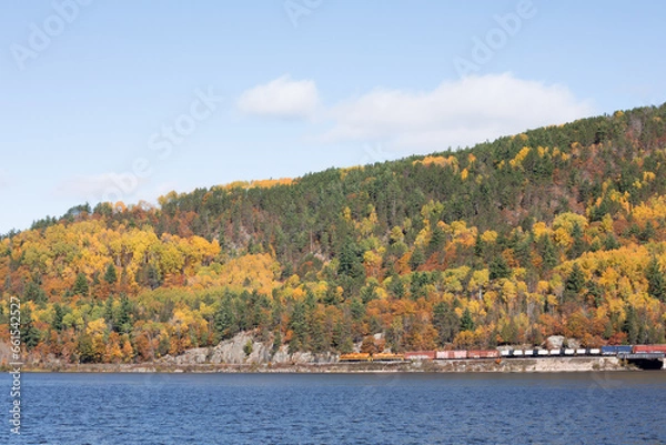 Fototapeta Train Bridge Fall Colours 9