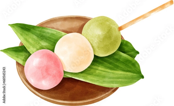 Obraz Watercolor Dango