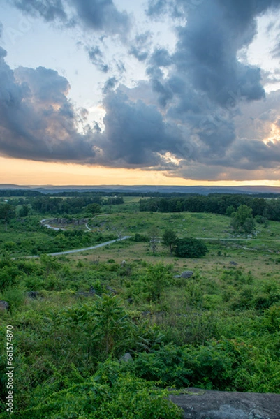 Obraz sunset over the countryside