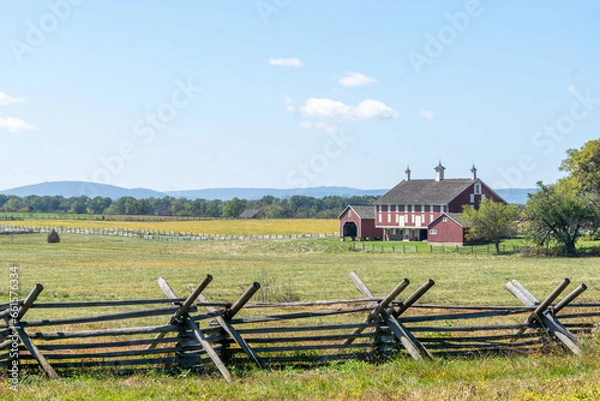 Obraz landscape with fence