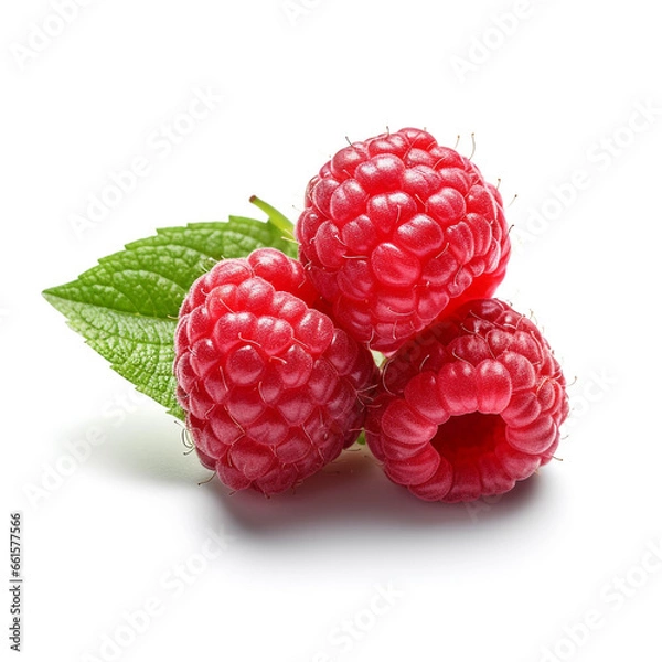 Fototapeta Raspberry fruit isolated photo on white background