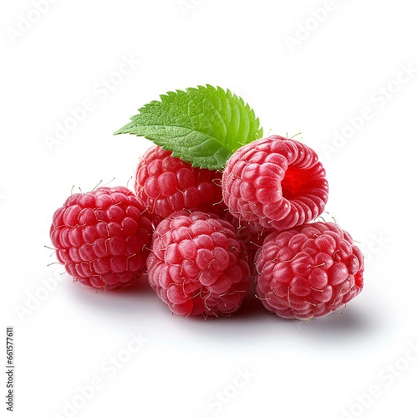 Fototapeta Raspberry fruit isolated photo on white background