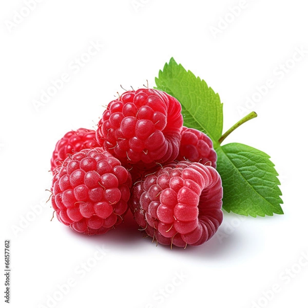 Fototapeta Raspberry fruit isolated photo on white background
