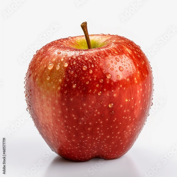 Fototapeta Red apple isolated photo on white background