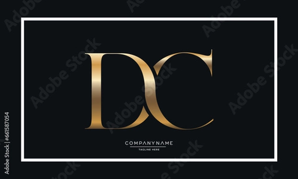 Obraz DC or CD Alphabet Letters Logo Monogram Vector
