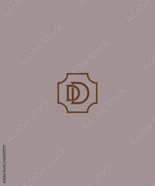 Obraz Letter DD Vector Vintage Logo design emblem dd logo