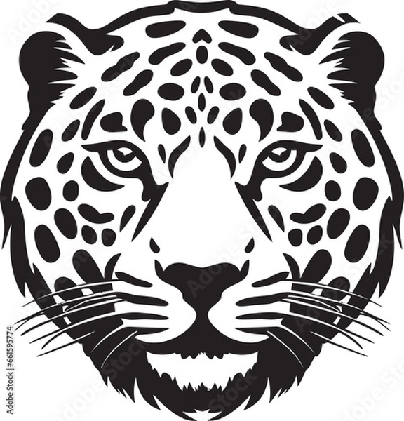 Fototapeta Hunting for Excellence Black Leopard Logo Design The Prowling Panther Vector Black Leopard Icon
