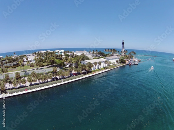 Obraz Coastal lighthouse in Pompano Beach, Florida