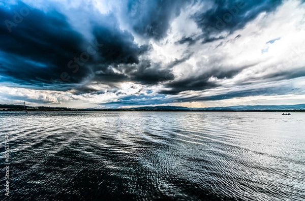 Fototapeta Storm on the lake, HDR image(High Dynamic Range)