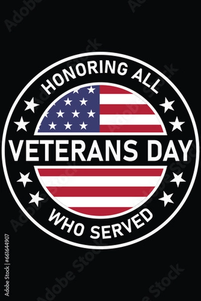 Fototapeta Veterans Day Sublimation Illustration