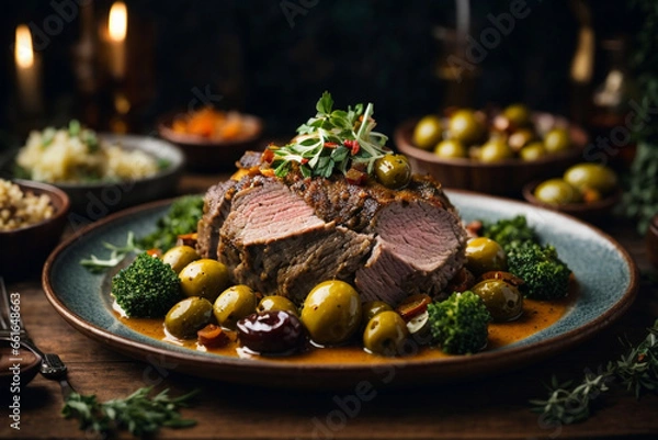 Obraz lamb chops with rosemary