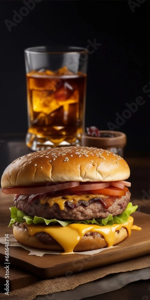 Obraz burger and cola