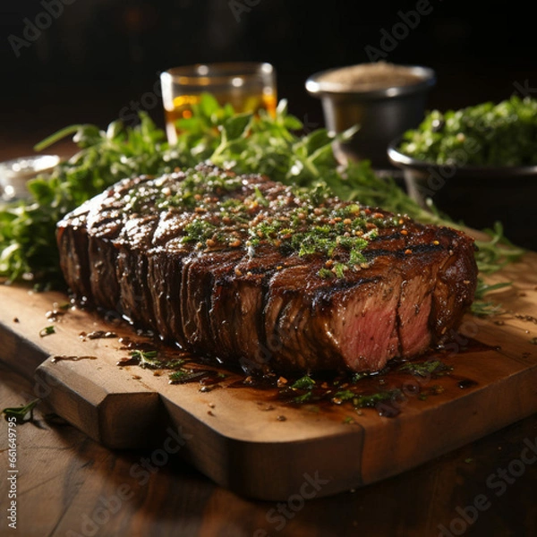 Obraz grilled meat with vegetables