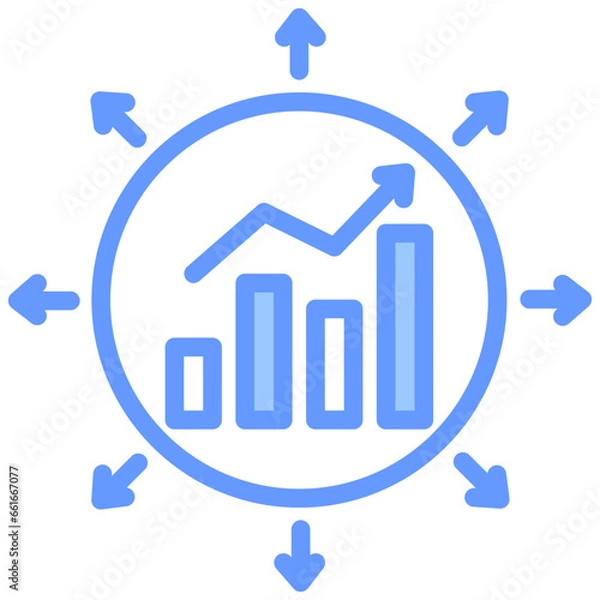 Obraz Expansion Blue Icon