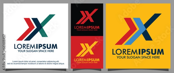 Obraz Letter XX logo template
