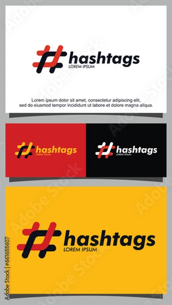 Obraz Hashtag logo template
