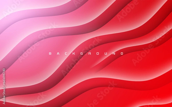 Fototapeta wavy line red maroon abstract vector background design